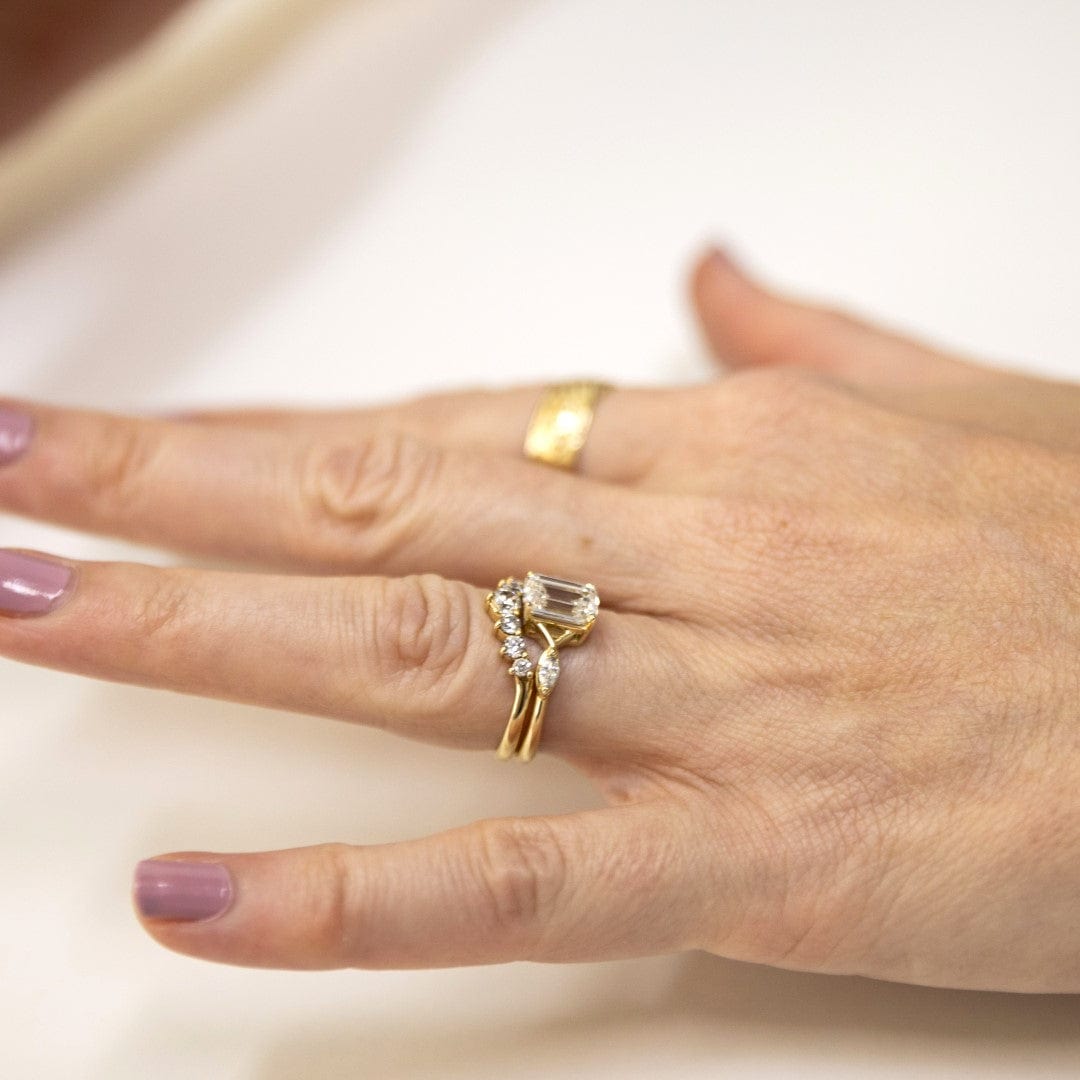 Spellbound Emerald Cut Lab Diamond Engagement Ring