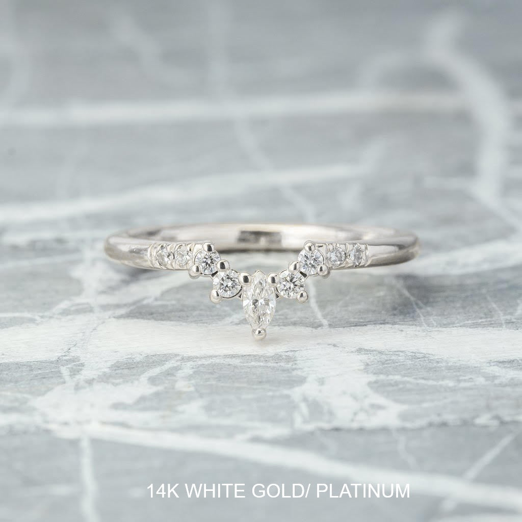 Emma Wedding Ring, 9 Diamond