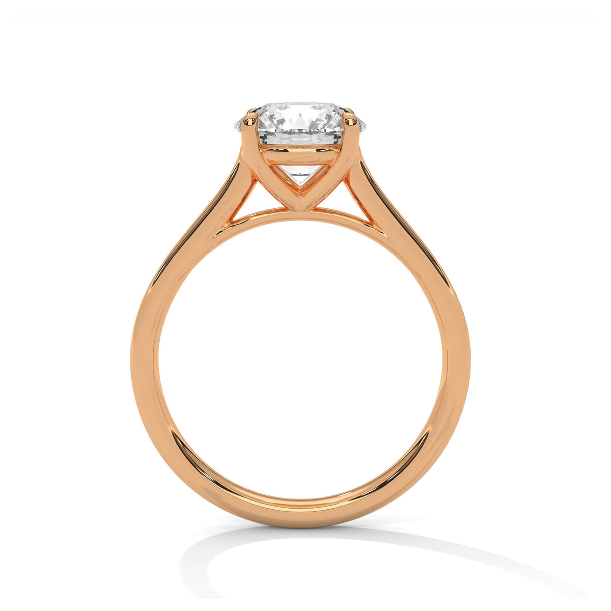 1 Carat Round Cut Lab Grown Diamond Solitaire Engagement Ring
