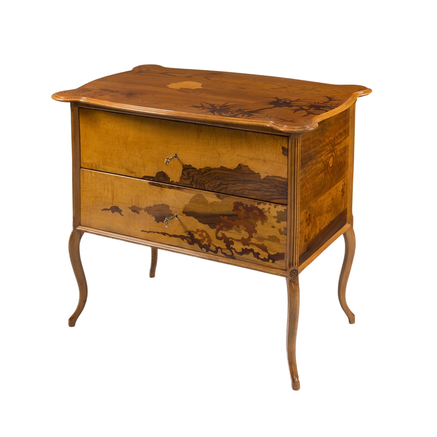 Émile Gallé "Tale of Genji" Chest of Drawers