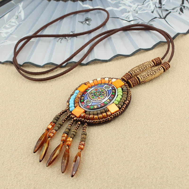 Fortune Jewel Mandala Pattern Beads Creativity Necklace Pendant