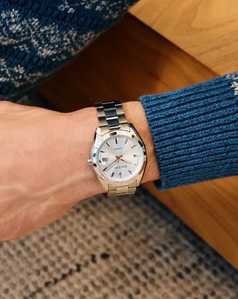 Gent's Bulova "Surveyor" Automatic with Light Blue Dial