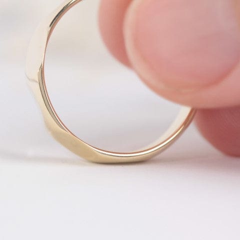 Gents Faceted Wedding Ring