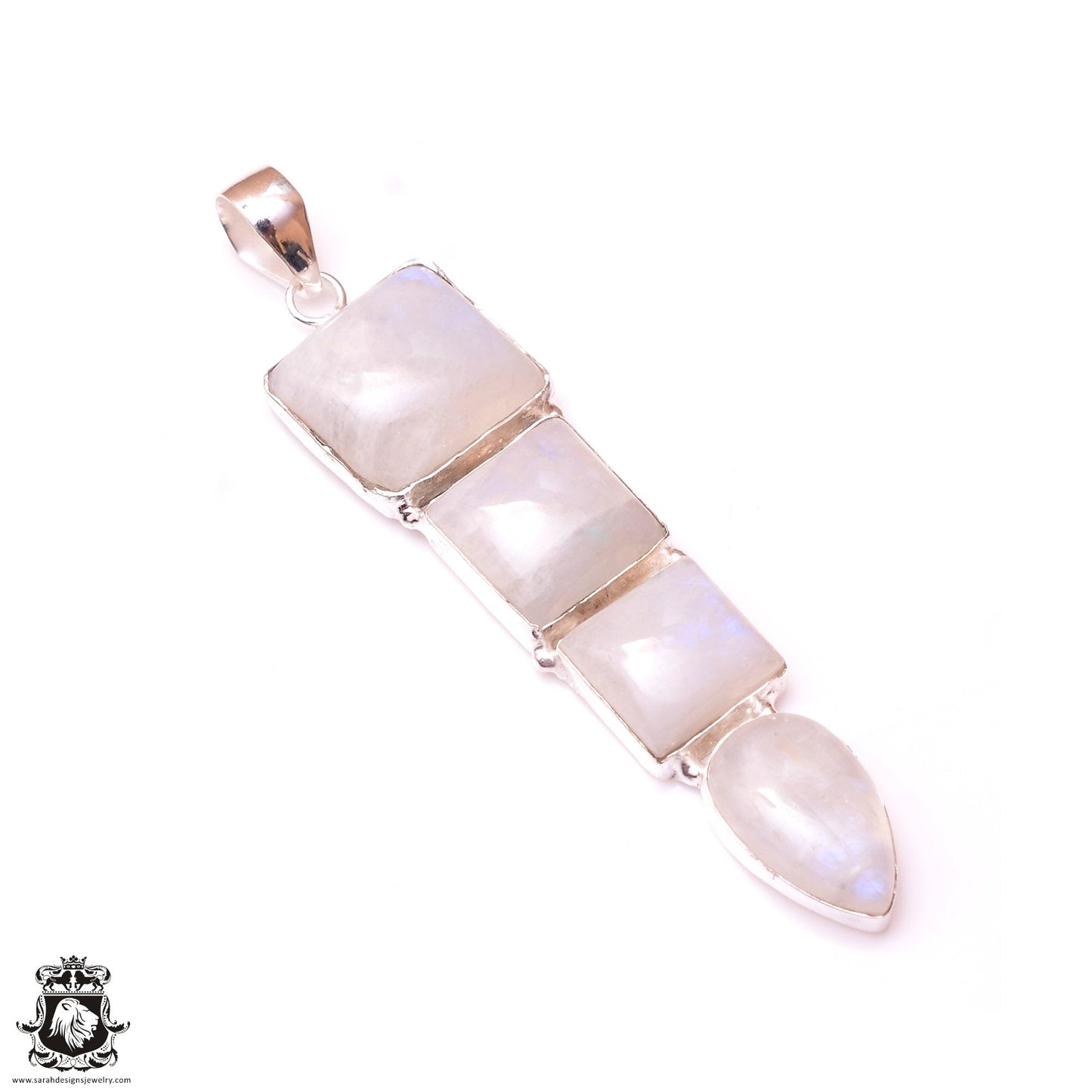 Rainbow Moonstone Pendant & 3MM Italian Chain P10114