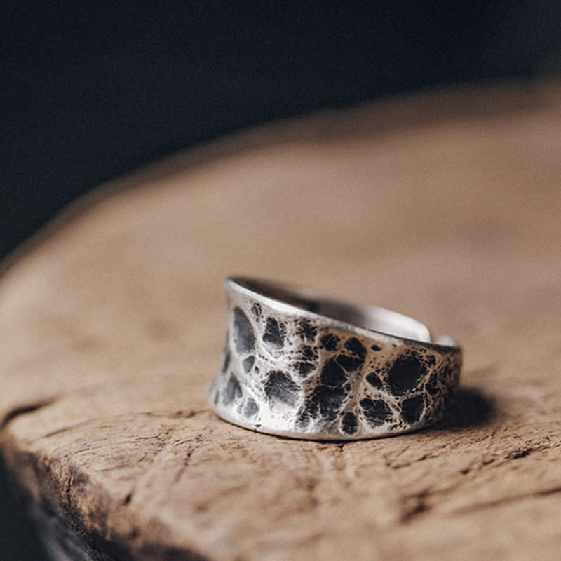 Fortune Jewel 925 Sterling Silver Bump Texture Design Protection Ring