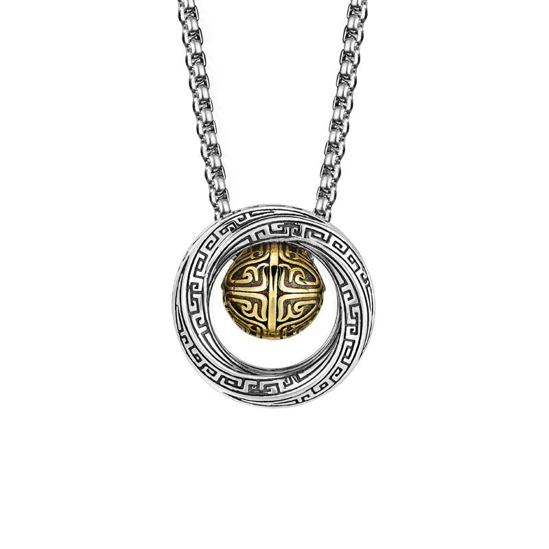 Fortune Jewel Mobius Lucky Bead Copper Wealth Necklace Pendant