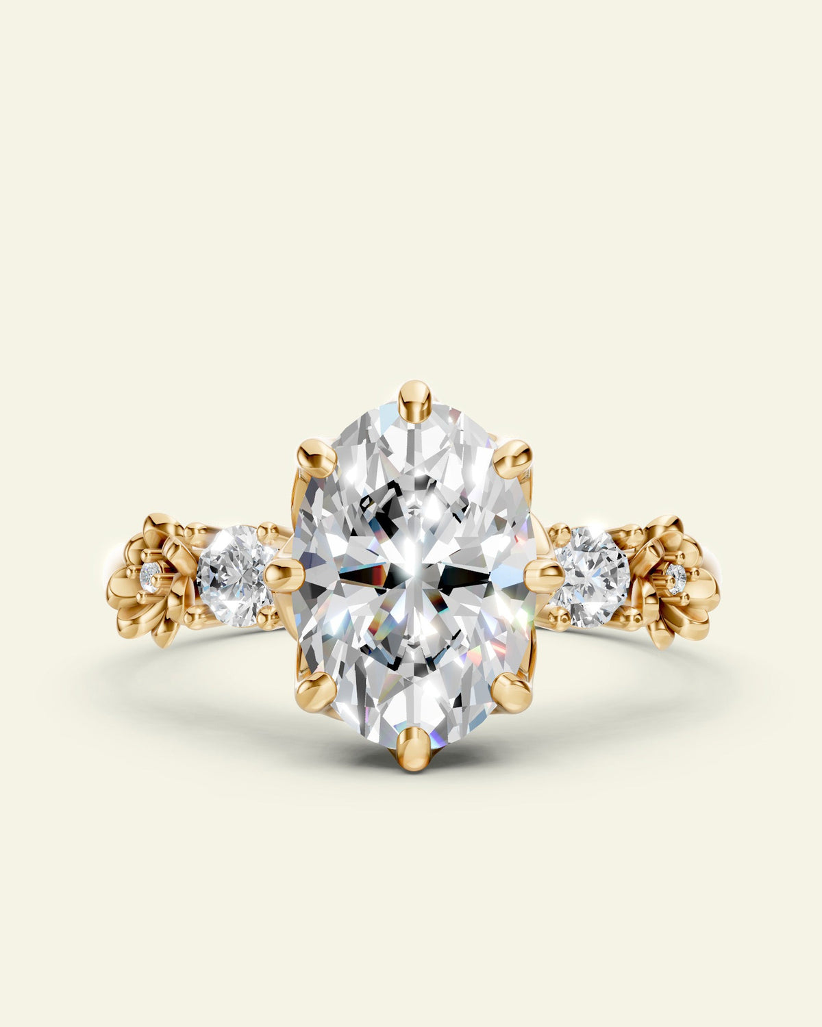 Fiorella oval | oval cut 10x7 mm ring setting