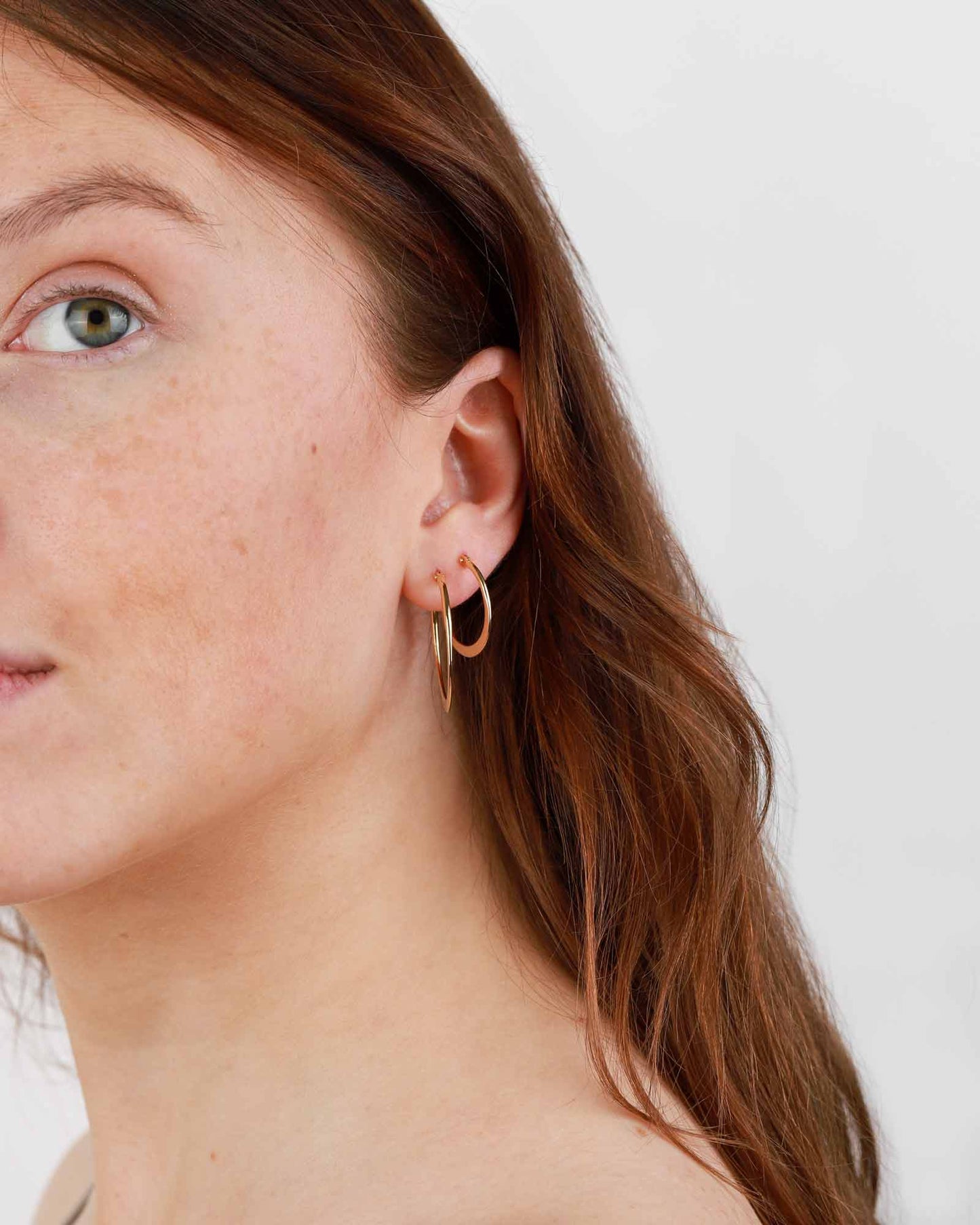 Flat Tapered Hoops | 28mm