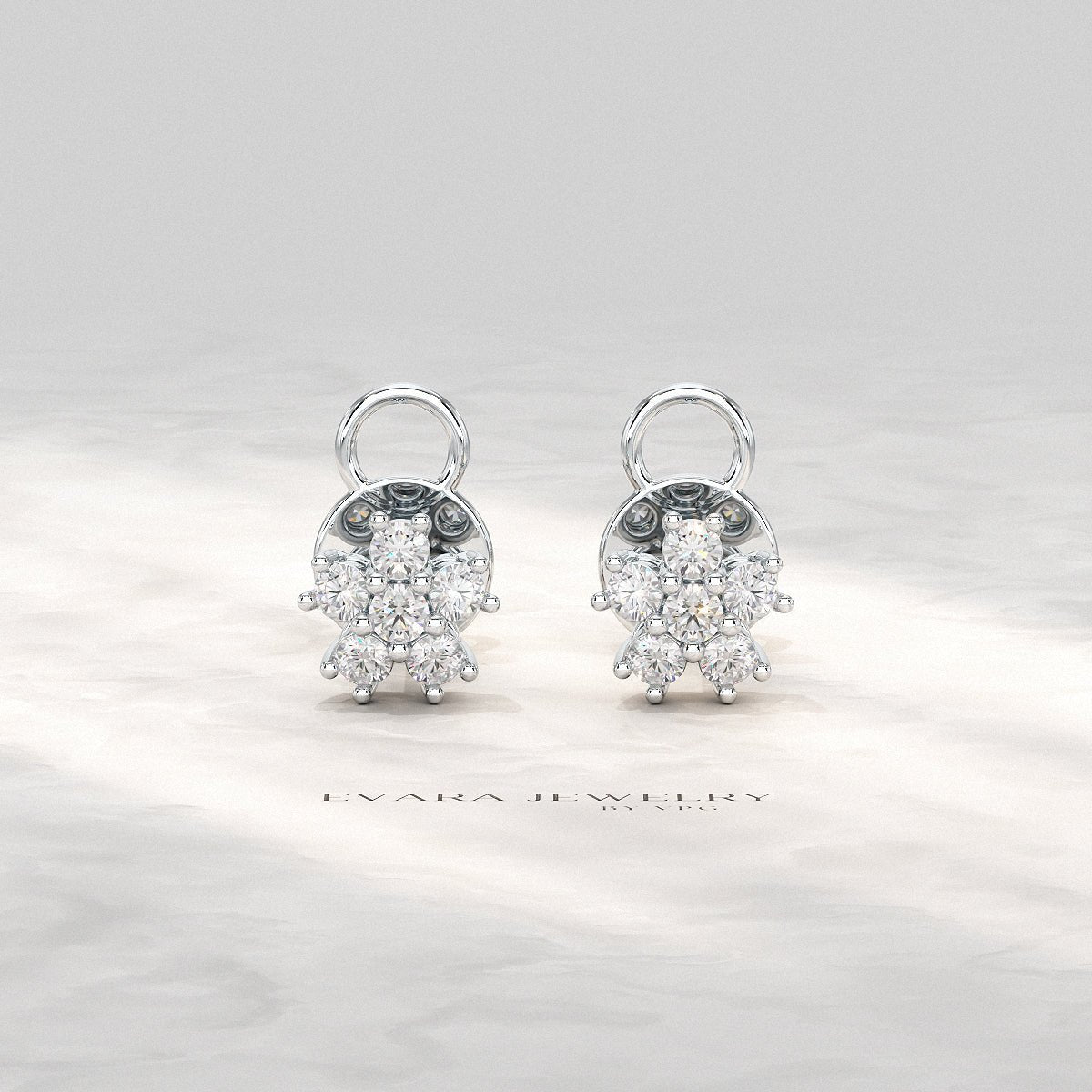 Flora Five Stone Diamond Studs
