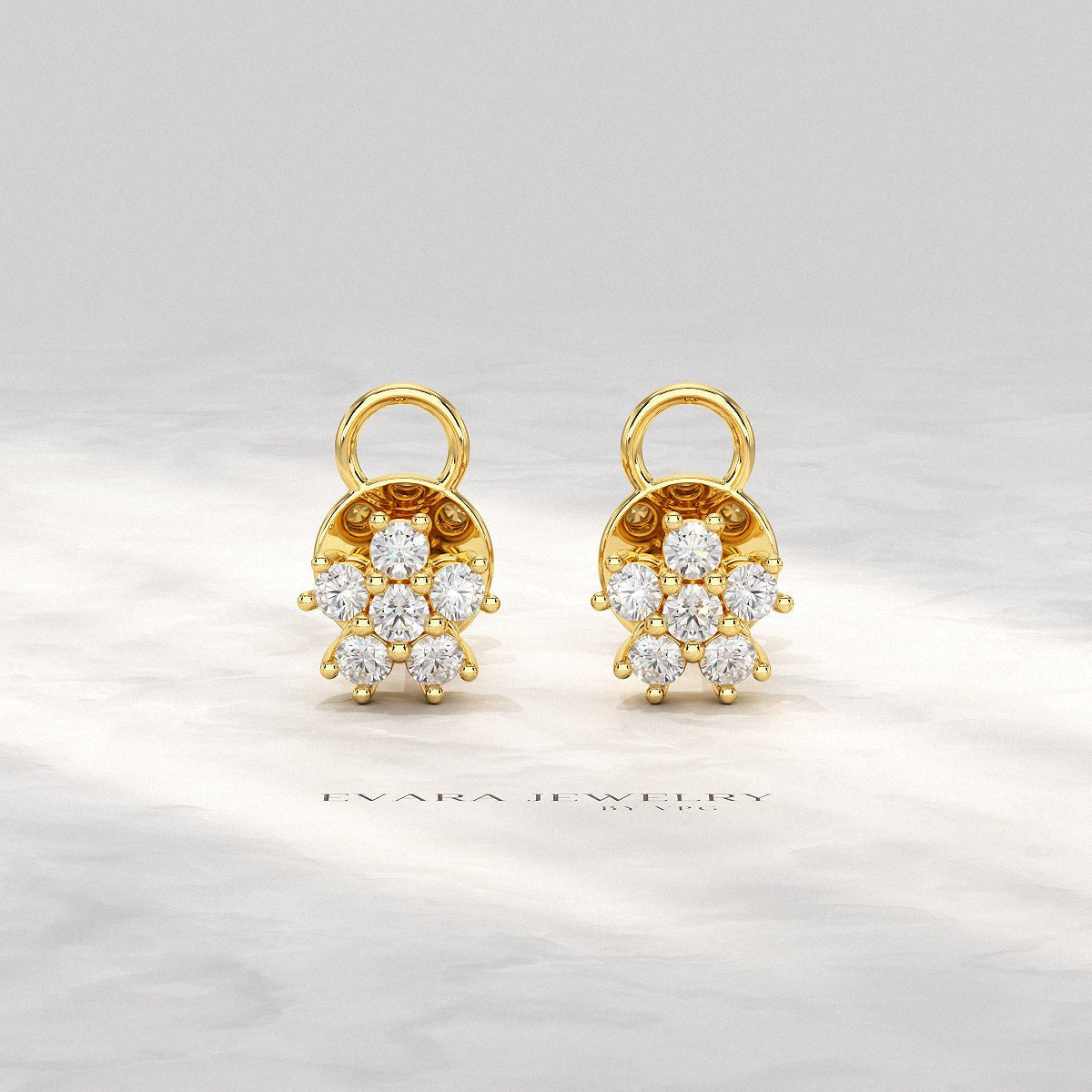 Flora Five Stone Diamond Studs