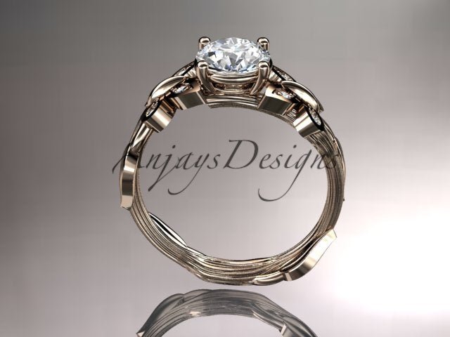 Butterfly Engagement Ring 1 CT IGI Certified Lab Grown Diamond Ring Nature Inspired Floral Design