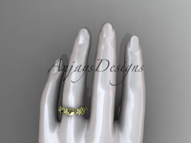 Diamond Flower Ring Nature Inspired Wedding Band Lab Grown Diamond