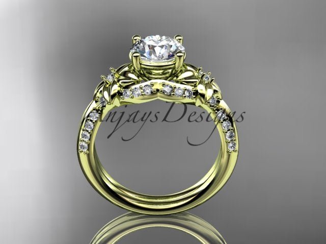 Nature Inspired Diamond Engagement Ring 1 Carat Diamond Lab Grown Flower Wedding Ring