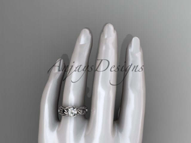 Nature Inspire Diamond Engagement Ring Lab Grown Diamond Flower Ring IGI Certified