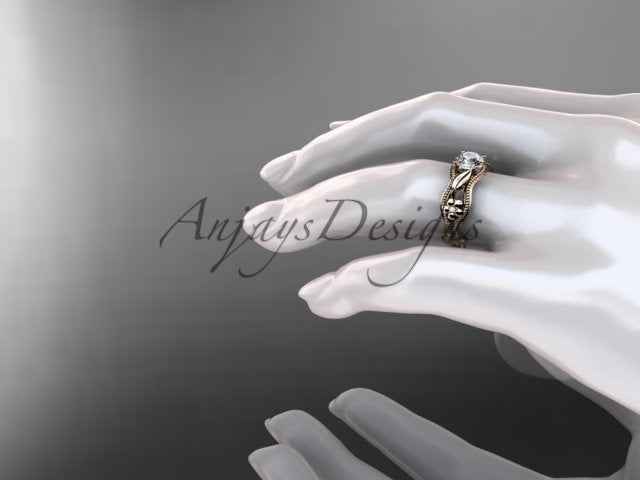 Nature Inspire Diamond Engagement Ring Lab Grown Diamond Flower Ring IGI Certified