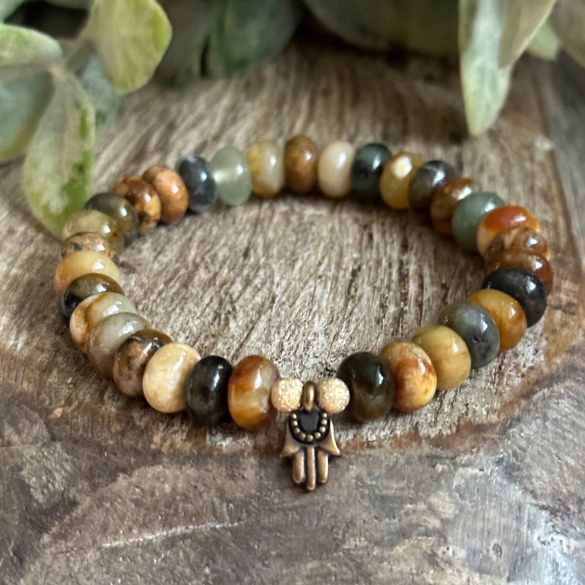 Flower Jade + Hamsa