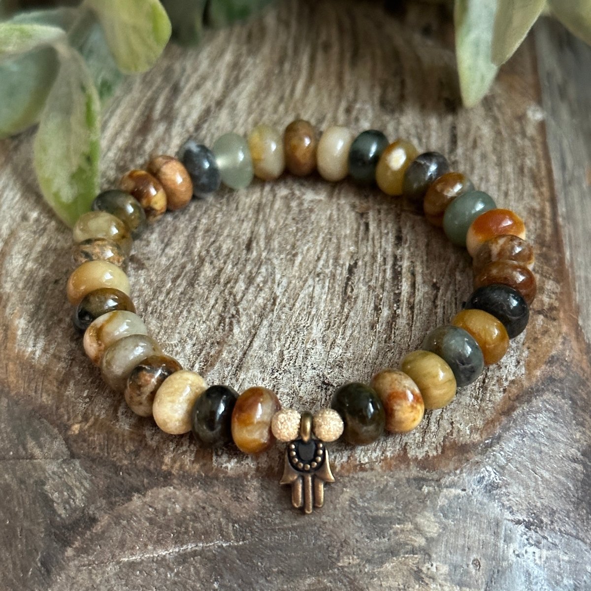 Flower Jade + Hamsa