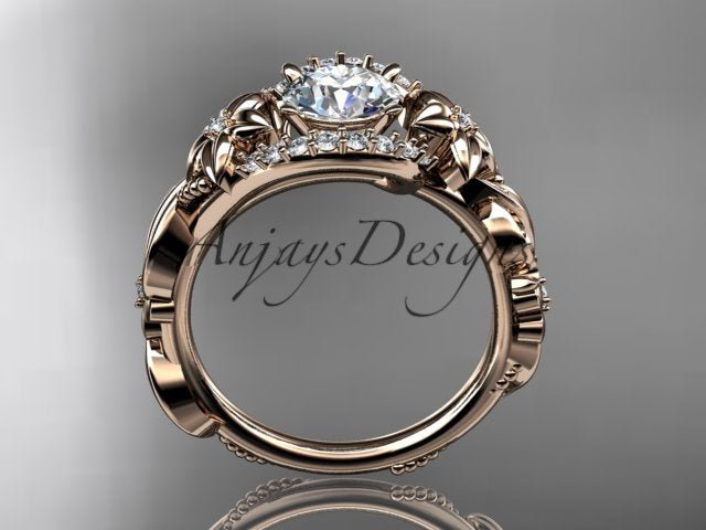 Flower Engagement Ring Nature Inspired Wedding Ring 1 Carat Lab Grown Diamond Ring IGI Certified