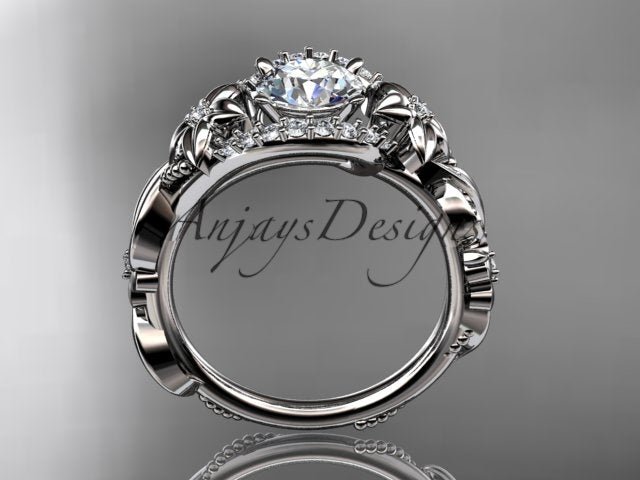 Flower Engagement Ring Nature Inspired Wedding Ring 1 Carat Lab Grown Diamond Ring IGI Certified
