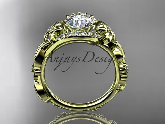 Flower Engagement Ring Nature Inspired Wedding Ring 1 Carat Lab Grown Diamond Ring IGI Certified