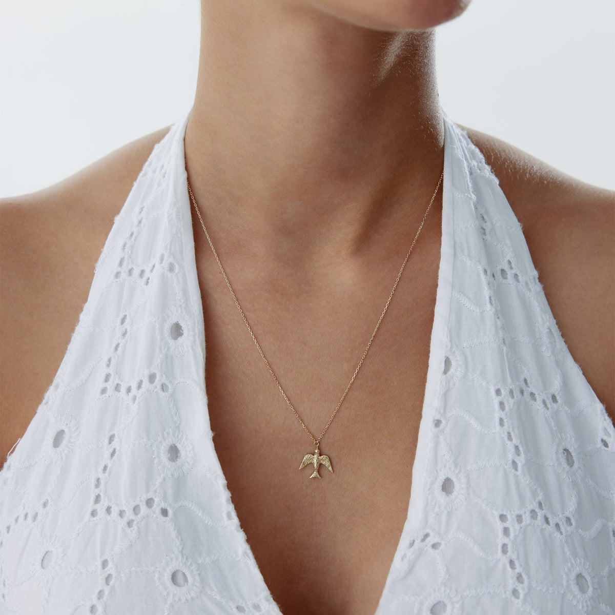 14k Gold Bird Necklace