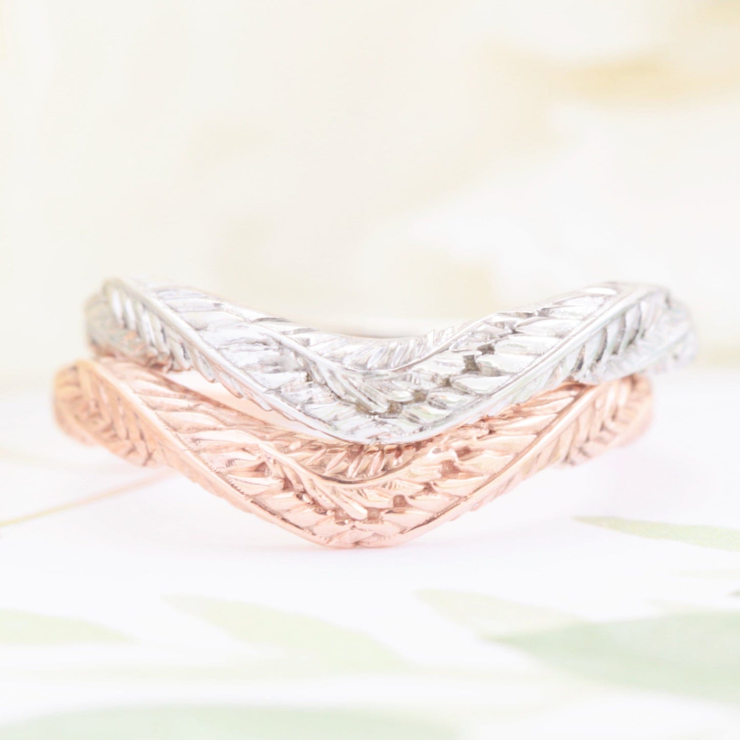 Foliage Leaf Wedding Ring