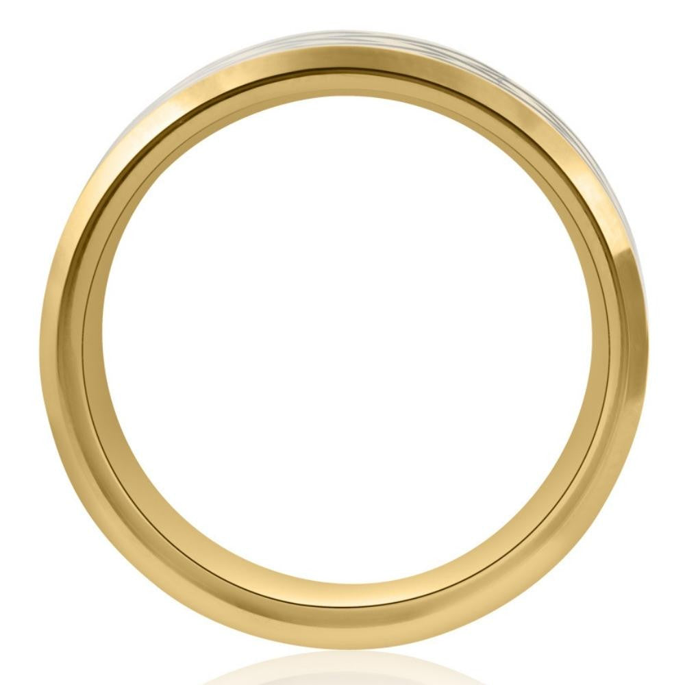 Men's Gold Plated Tungsten Ring Celtic Laser 8mm Wedding Band