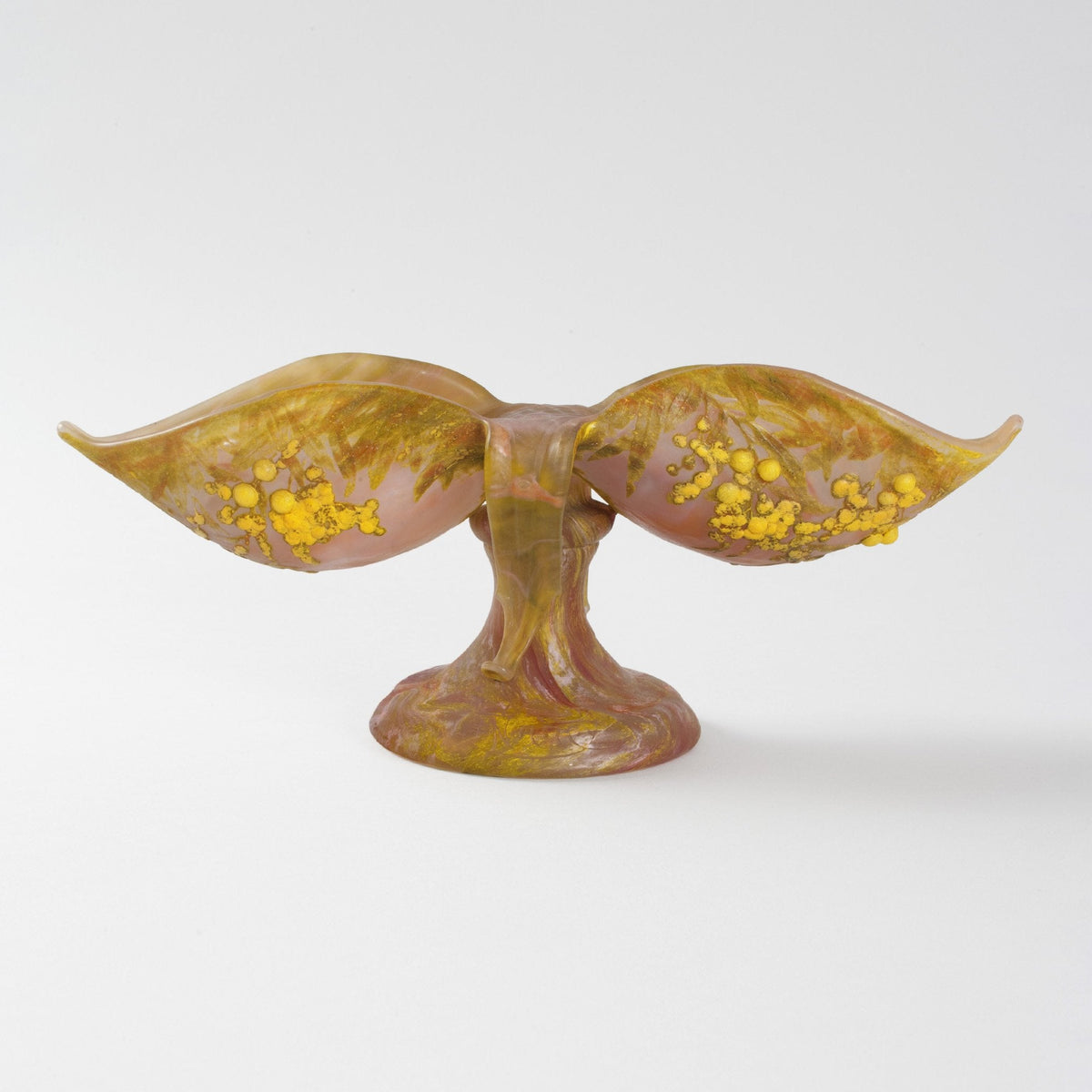 Daum Nancy "Mimosa" Cameo Glass Vase