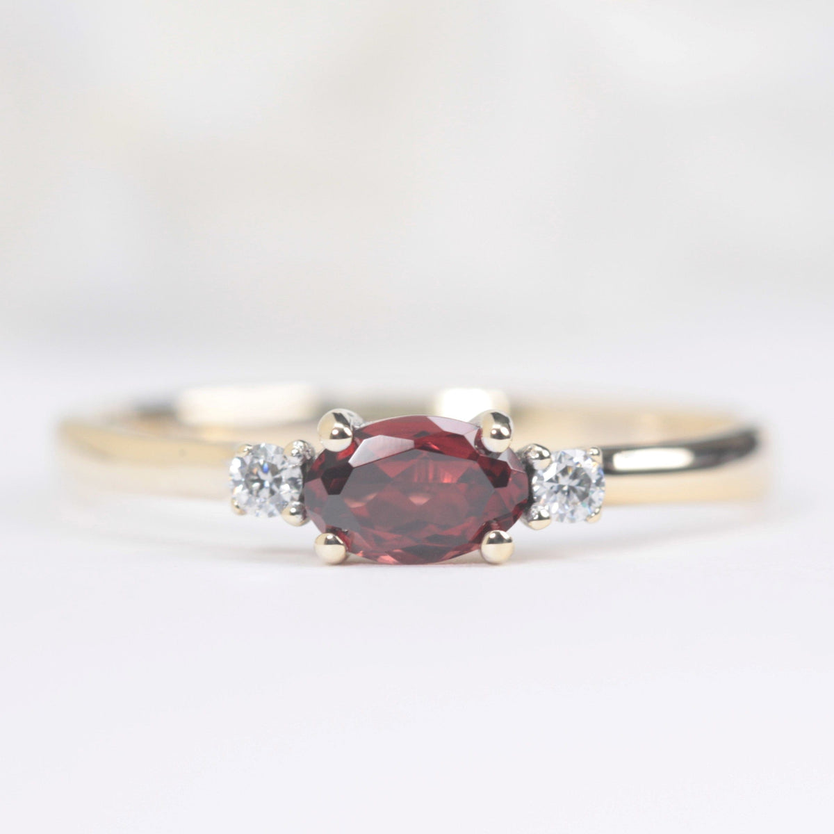 Garnet Diamond Ring