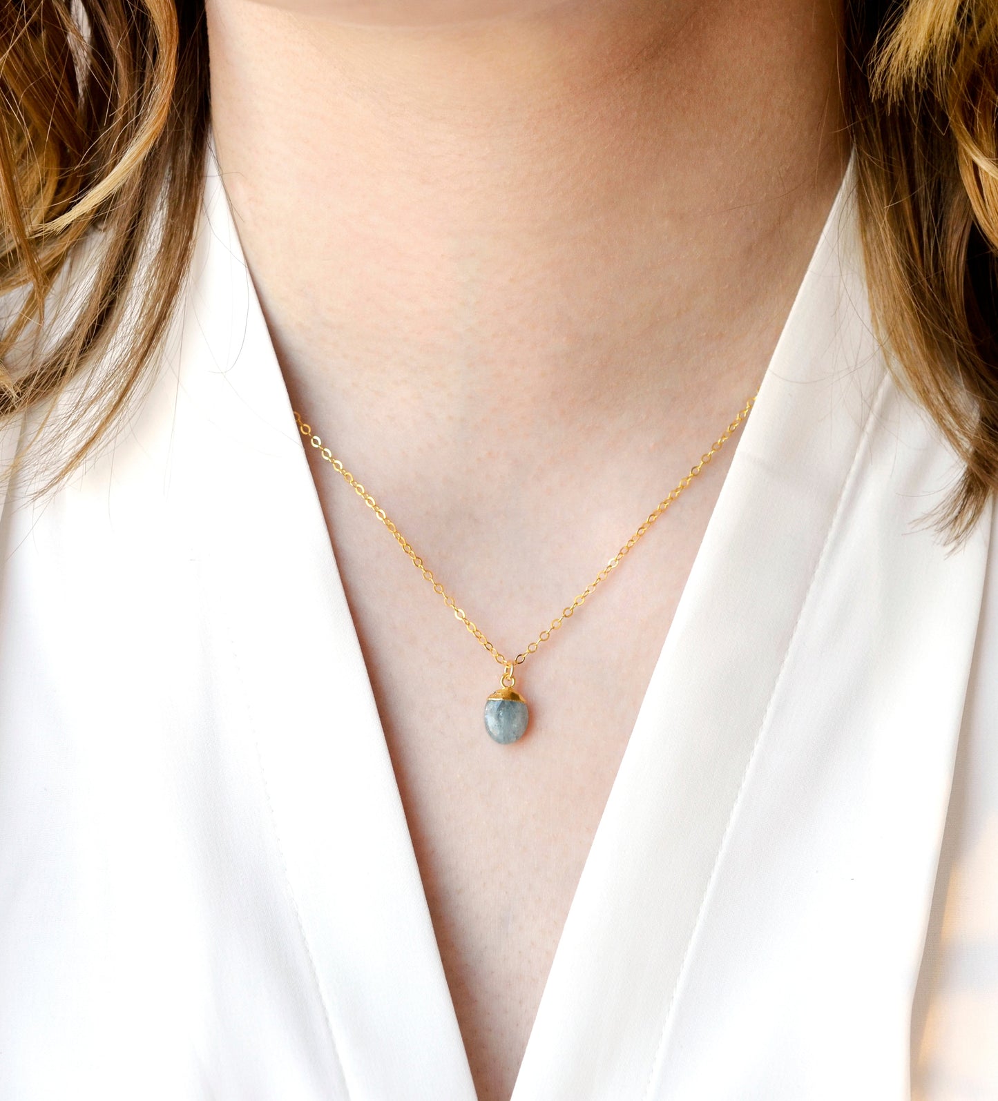 Indra Necklace: Aquamarine