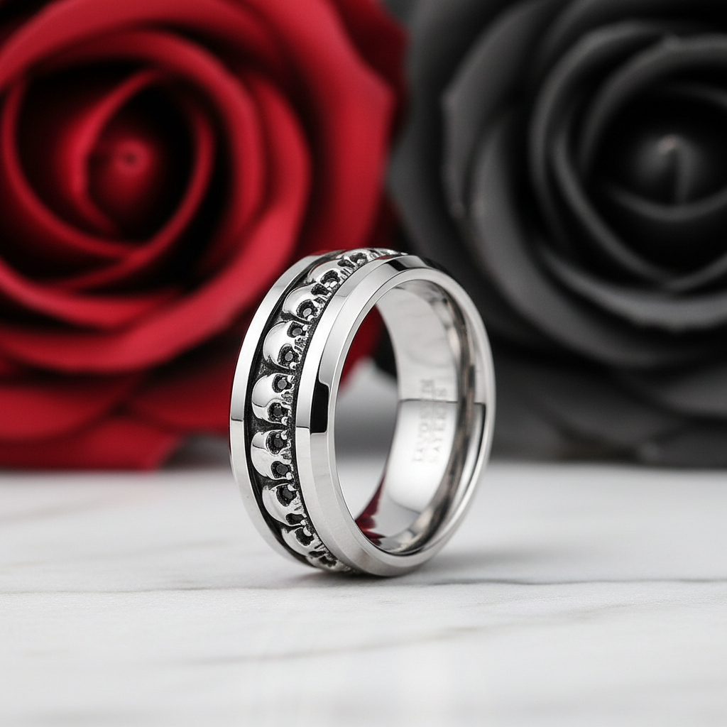 Gothic Skull Ring Band