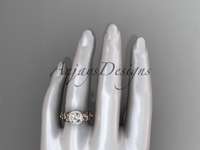 1 Carat Round Lab Grown Diamond Halo Engagement Ring Flower Diamond Ring D VS1 Floral Proposal Ring