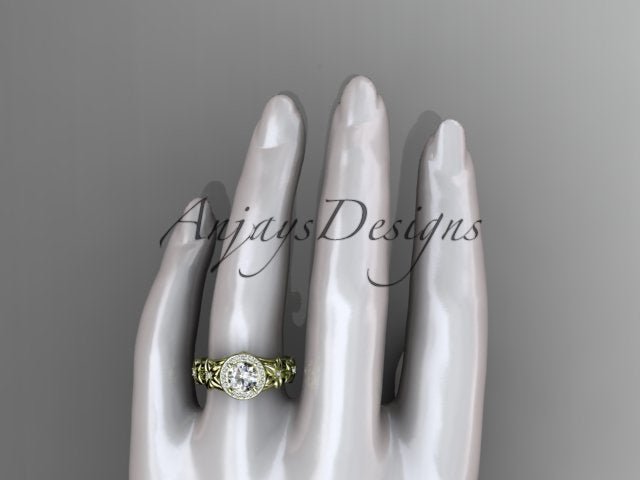 1 Carat Round Lab Grown Diamond Halo Engagement Ring Flower Diamond Ring D VS1 Floral Proposal Ring