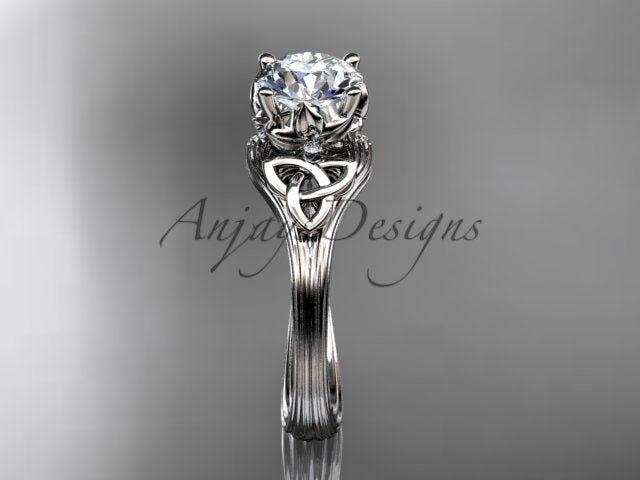 1 CT Lab Grown Diamond Celtic Engagement Ring Handmade Diamond Ring