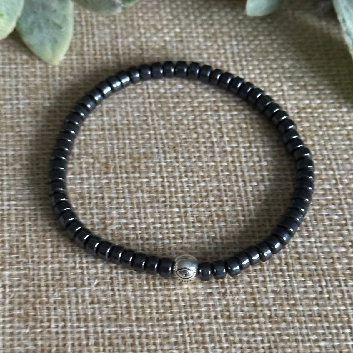 Hematite & Evil Eye (Tiny)