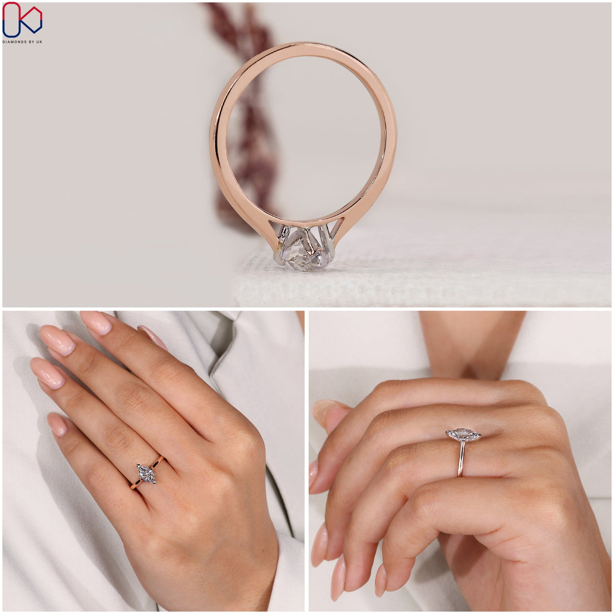Dutch Marquise Solitaire Ring