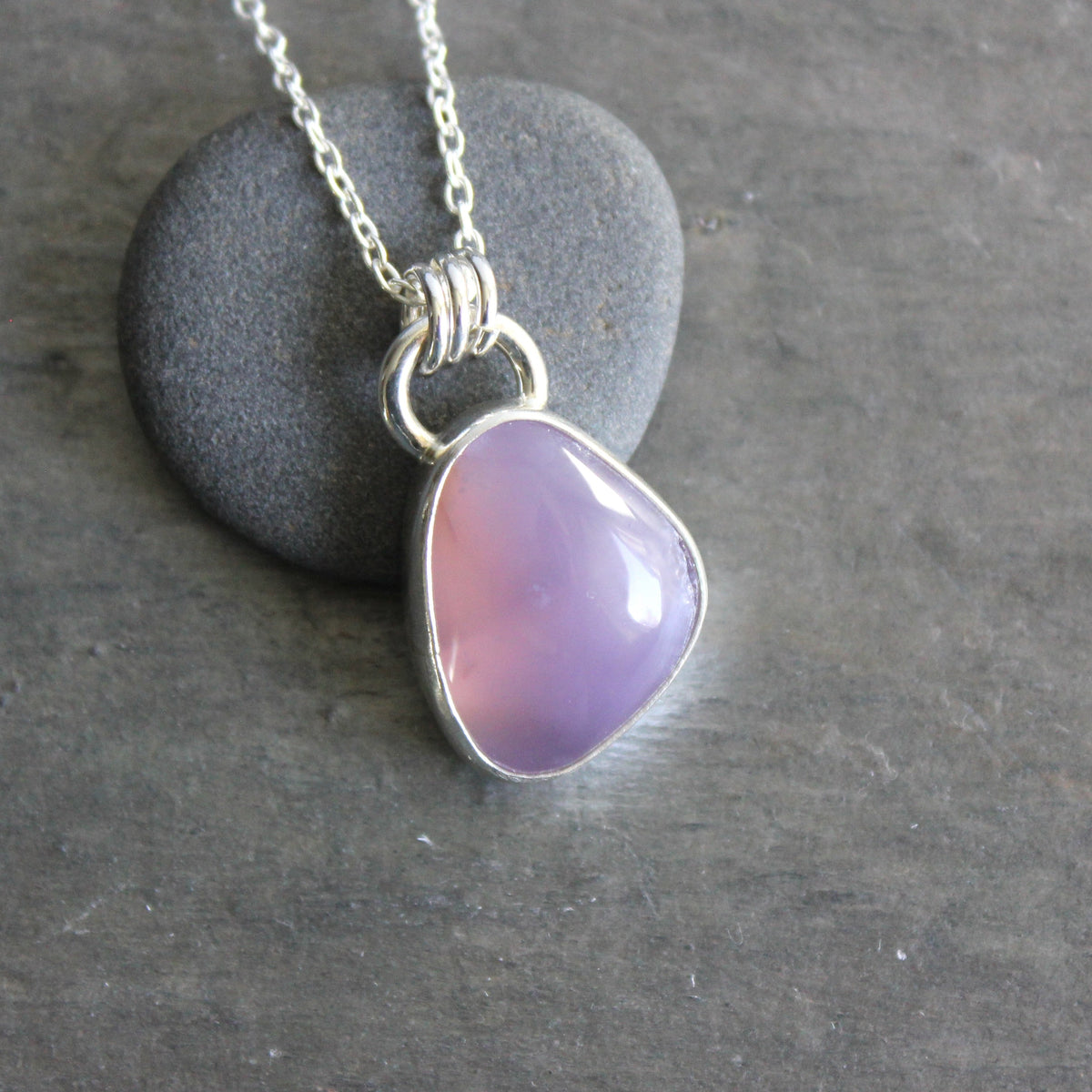 Oregon Holley Blue Agate Pendant Necklace | Pacific Northwest Gemstone Jewelry