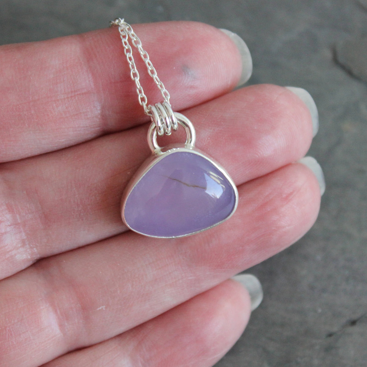 Triangular Holley Blue Pendant Necklace | Pacific Northwest Gemstone