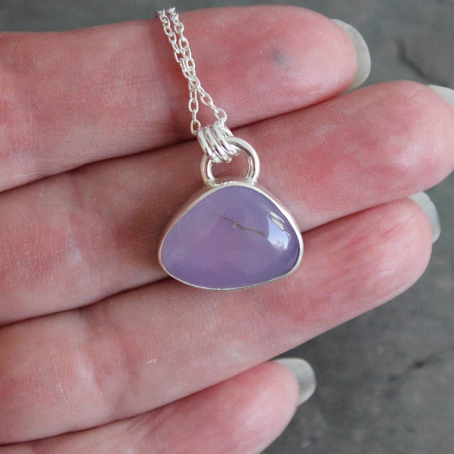 Triangular Holley Blue Pendant Necklace | Pacific Northwest Gemstone
