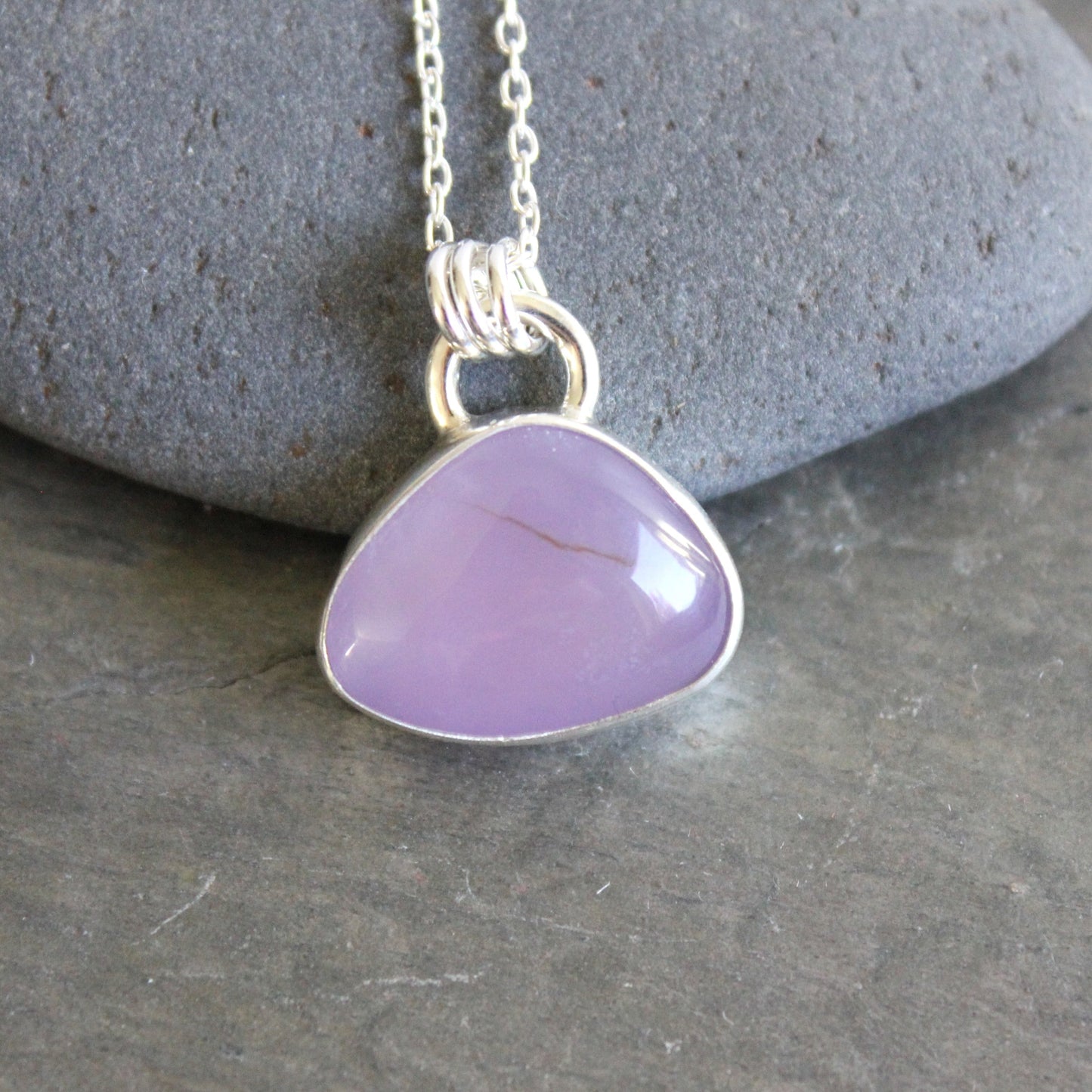 Triangular Holley Blue Pendant Necklace | Pacific Northwest Gemstone