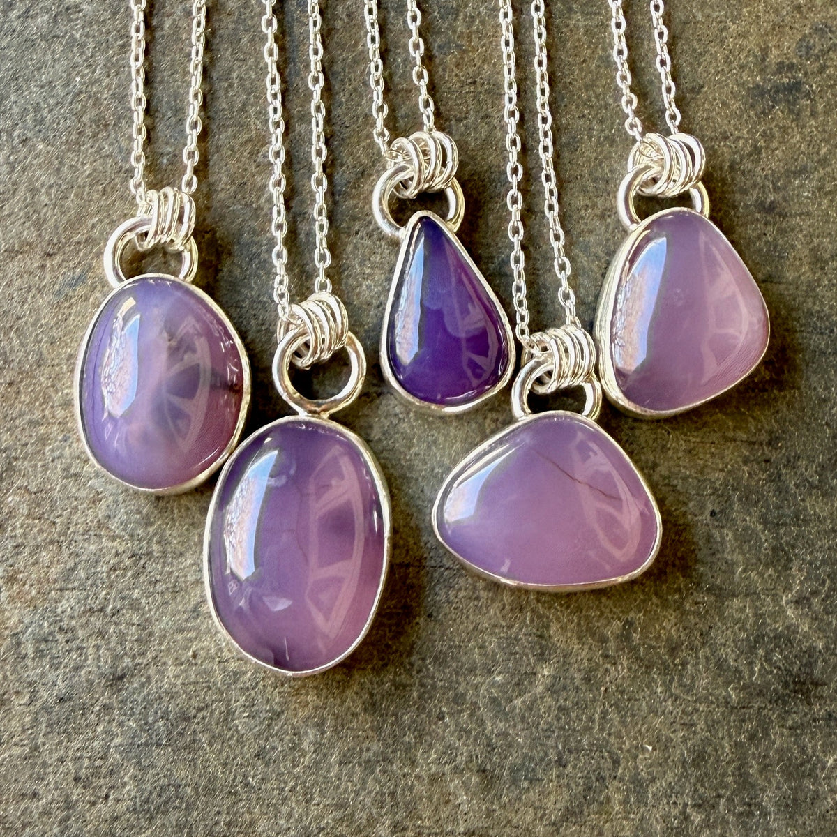 Triangular Holley Blue Pendant Necklace | Pacific Northwest Gemstone