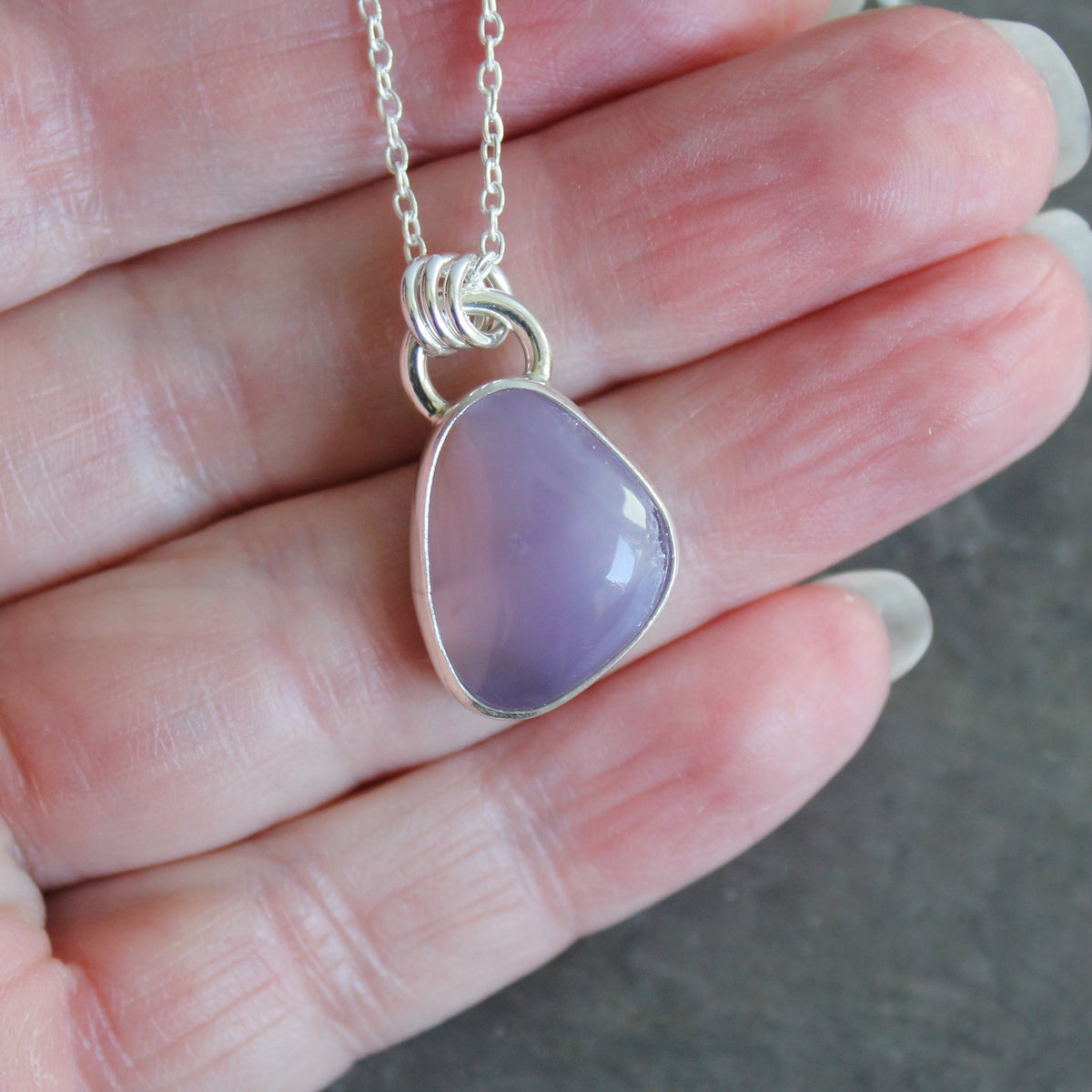 Oregon Holley Blue Agate Pendant Necklace | Pacific Northwest Gemstone Jewelry