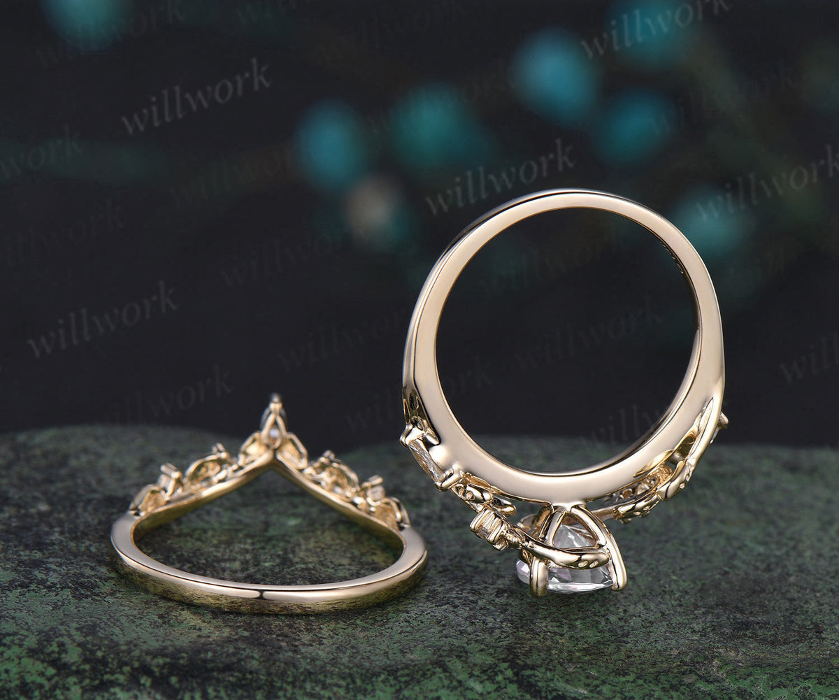 Custom order for Ethan Vanatta(2pc ring set, 14k yellow gold, ring size 6.5)