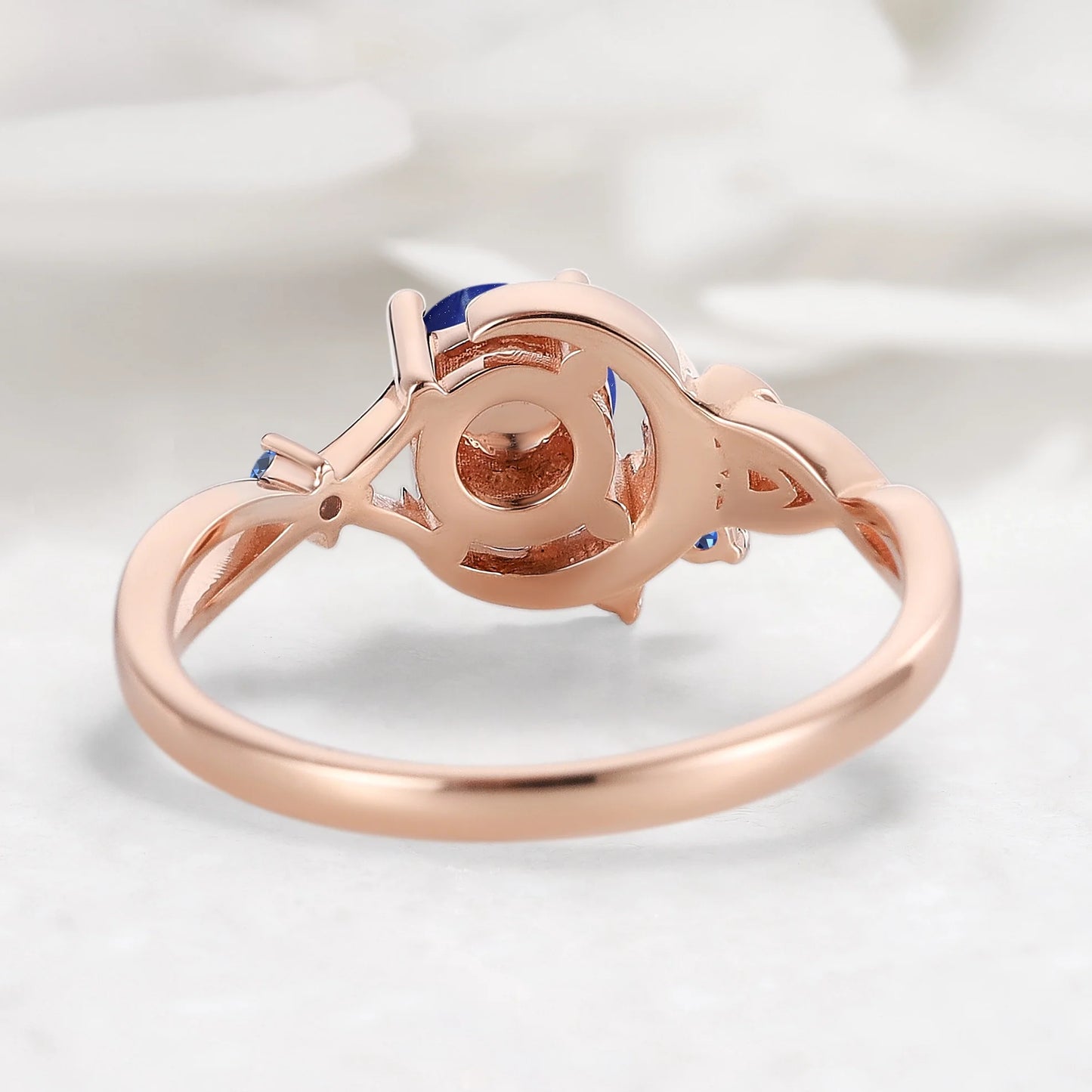 Celtic Knot Design Star Sapphire Moon Ring Engagement Ring