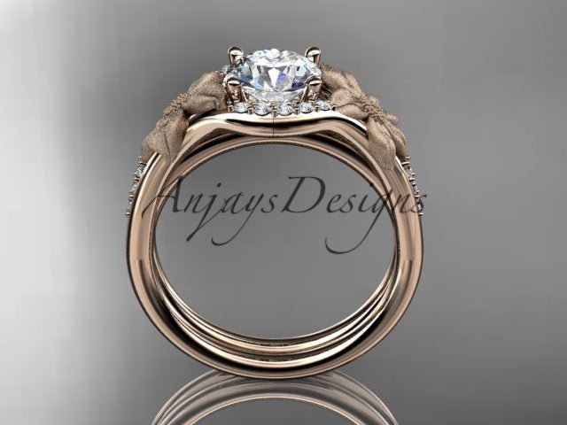 Lily Flower Engagement Ring Set 1 Carat Lab Grown Diamond IGI Certified