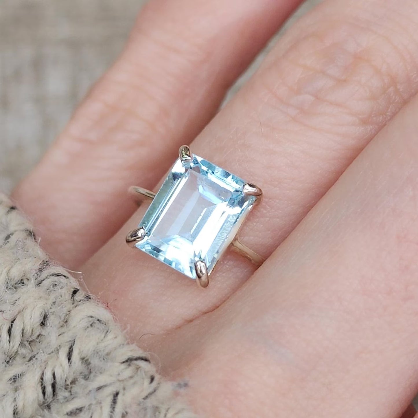 The Audrey- Natural Aquamarine