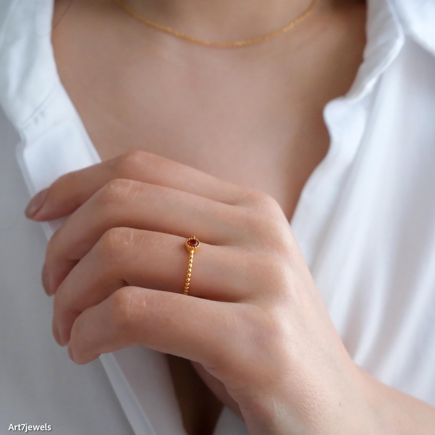 Genuine Garnet Ring