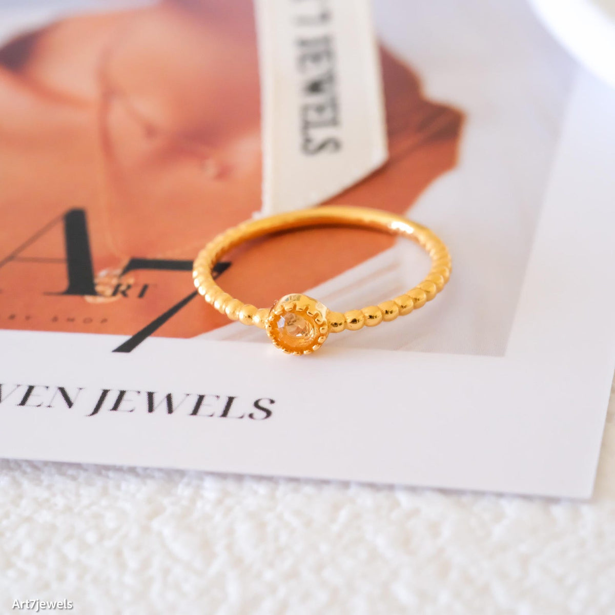 Gold Citrine Ring