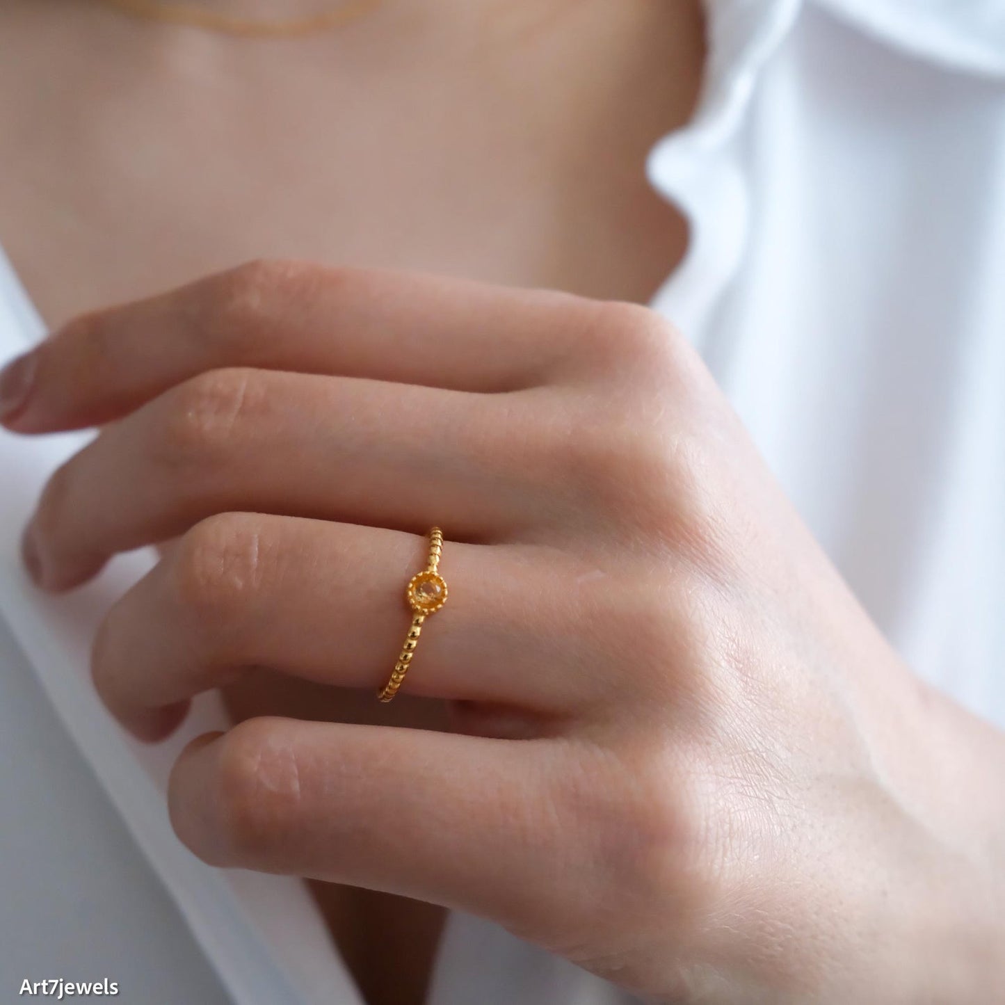 Gold Citrine Ring