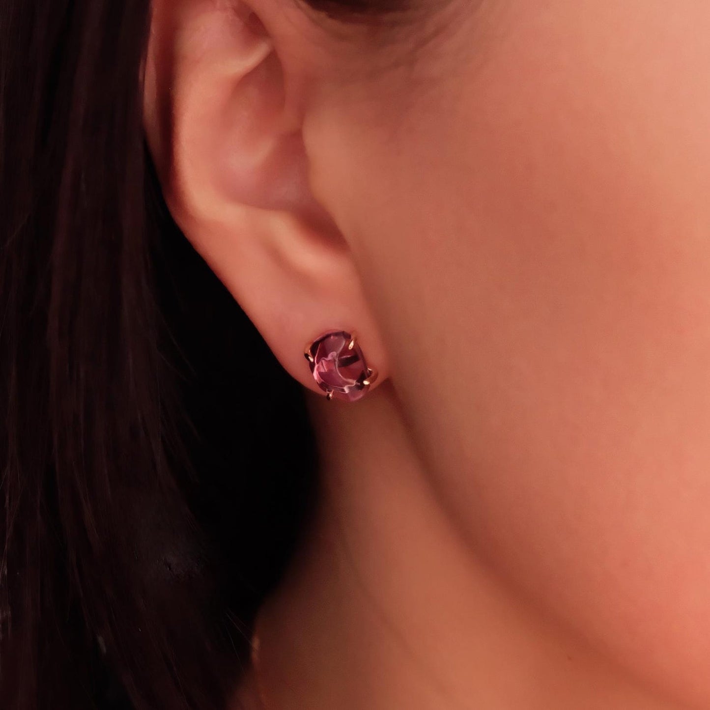 Amethyst Stud Earrings